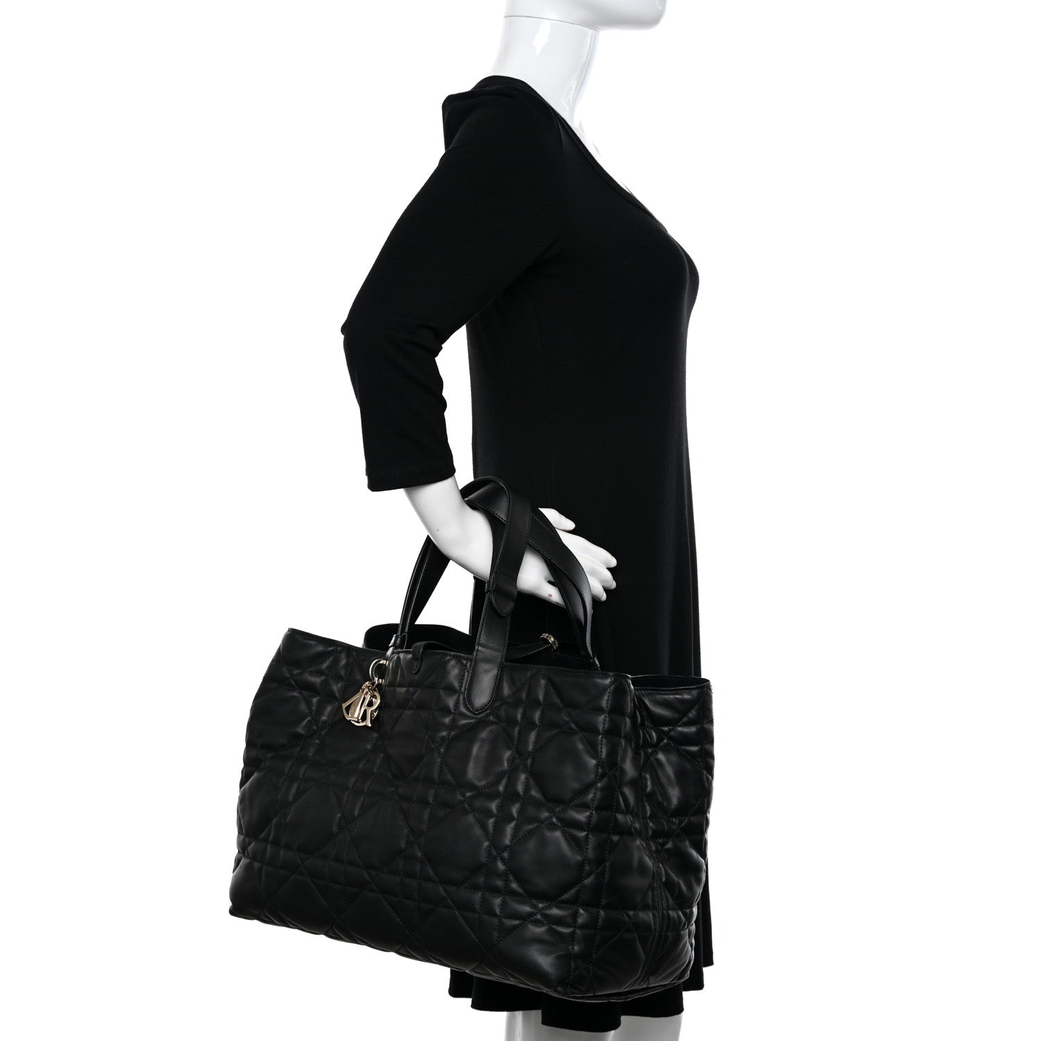 Christian Dior Calfskin Macrocannage Large Toujours Black 2 of 11