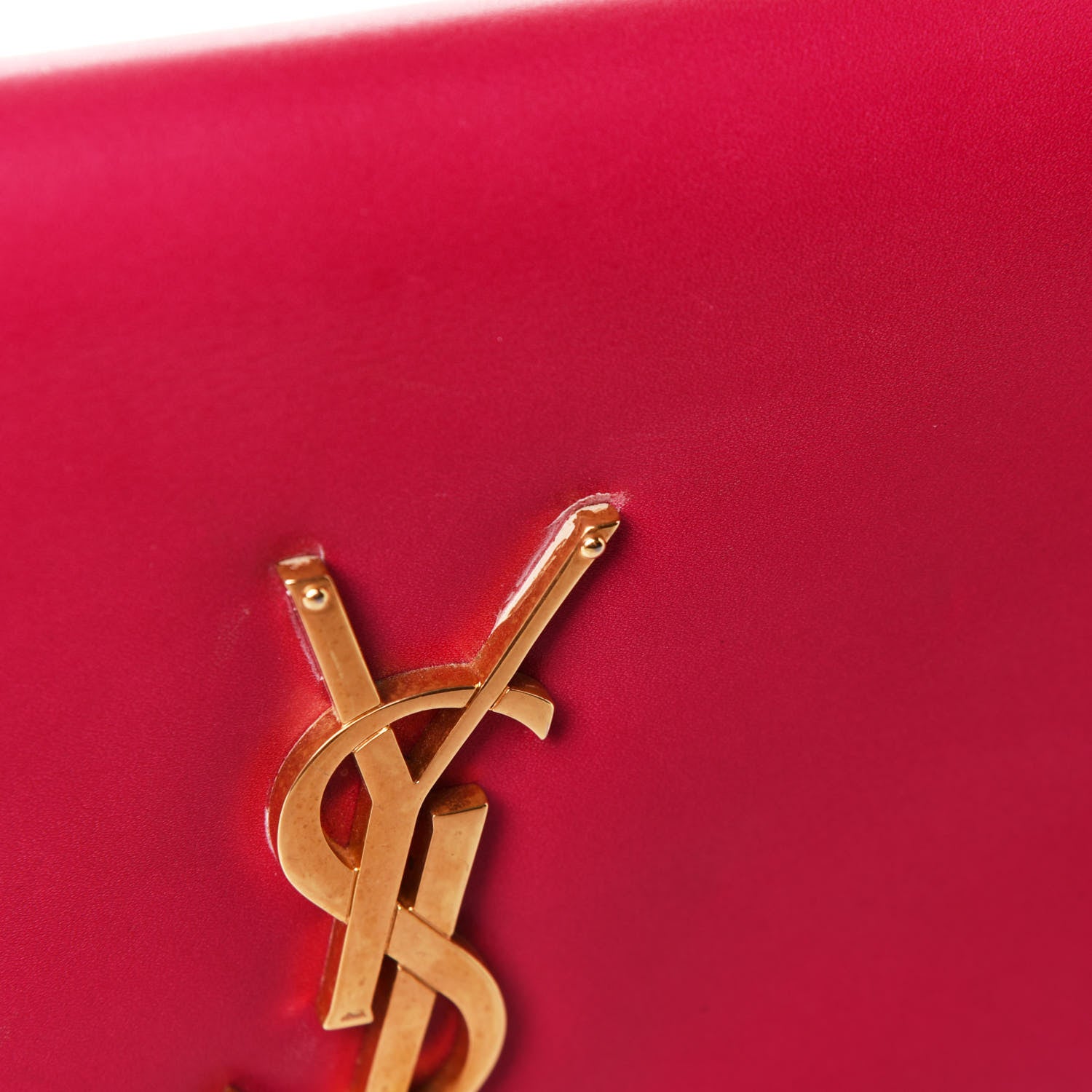 Saint Laurent Calfskin Classic Monogram Cassandre Clutch Fuchsia 12 of 12
