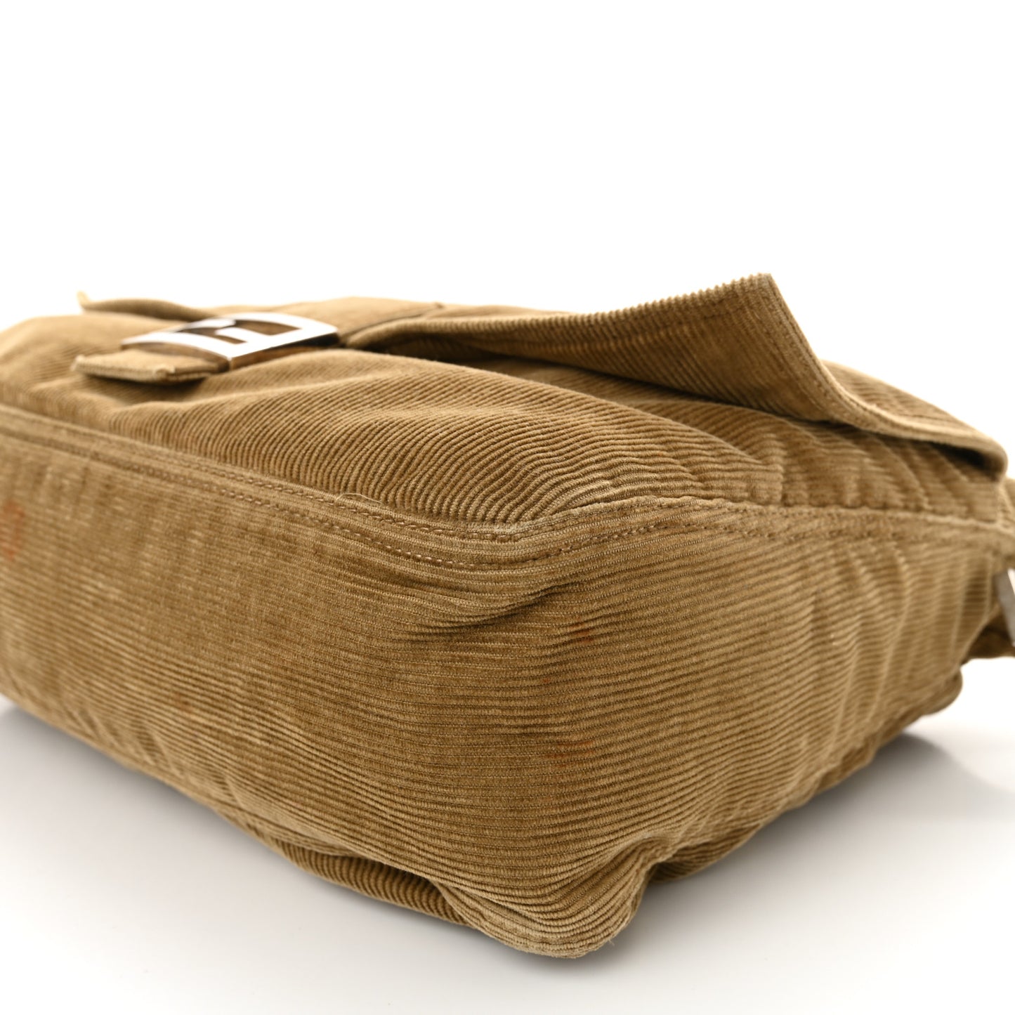 Corduroy Baguette Shoulder Bag Beige