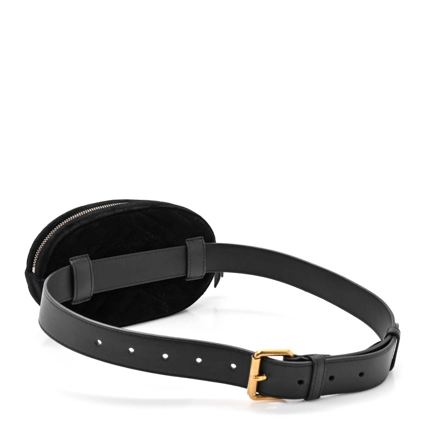 Velvet Matelasse GG Marmont Belt Bag 75 30 Black