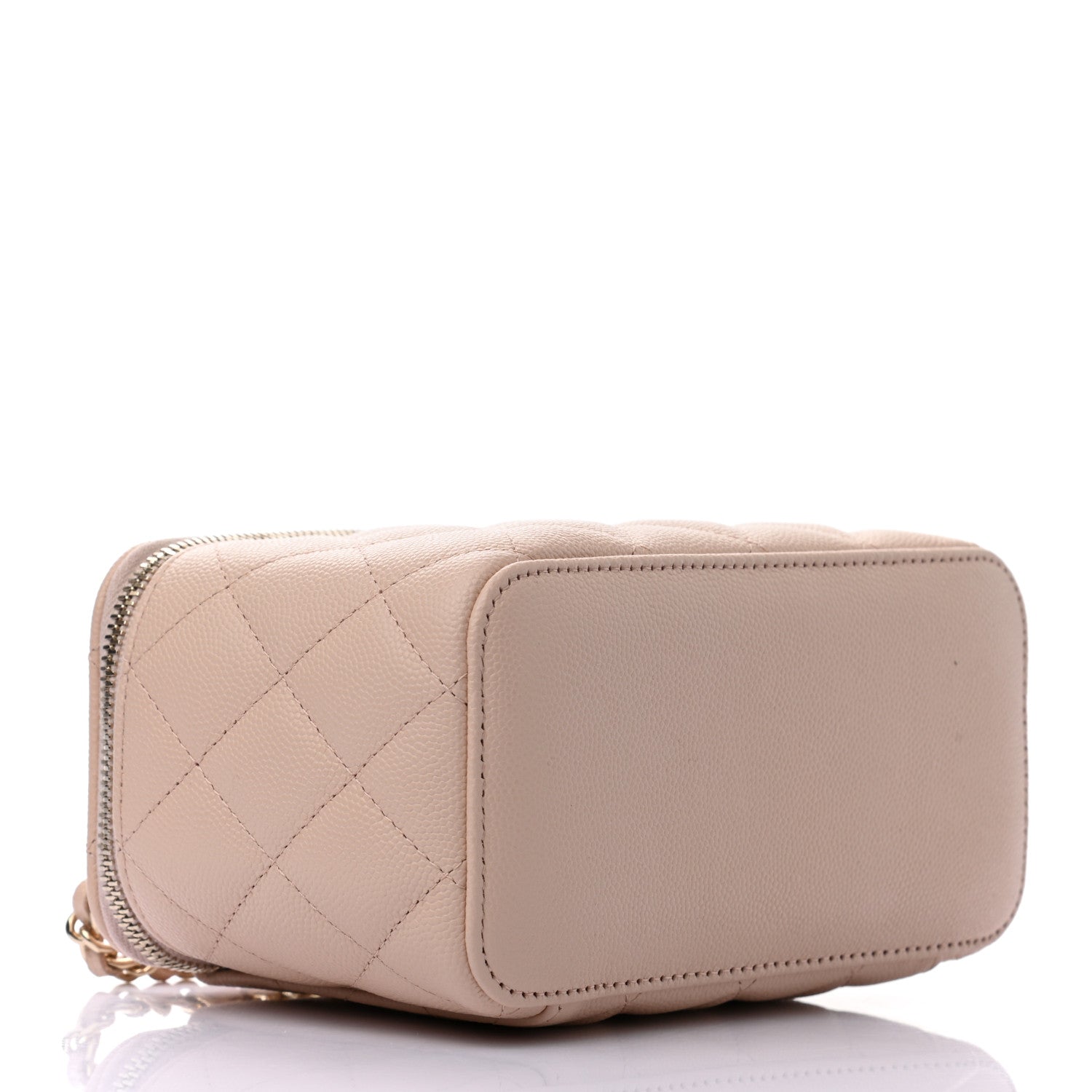 Chanel Caviar Quilted Small Vanity Case With Chain Light Beige 4 of 9