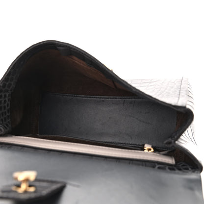 Givenchy Calfskin Crocodile Embossed Small Mystic Shoulder Bag Storm Grey 5 of 13