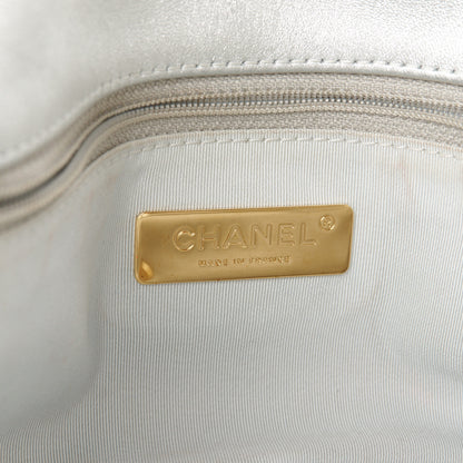 Chanel Metallic Lambskin Quilted Medium Chanel 19 Flap Silver 7 of 11