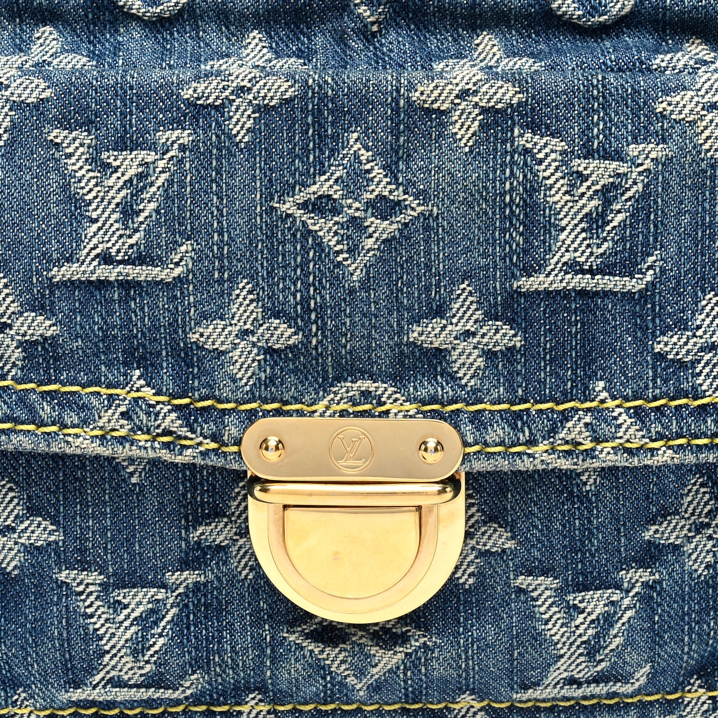 Monogram Denim Bum Bag Blue