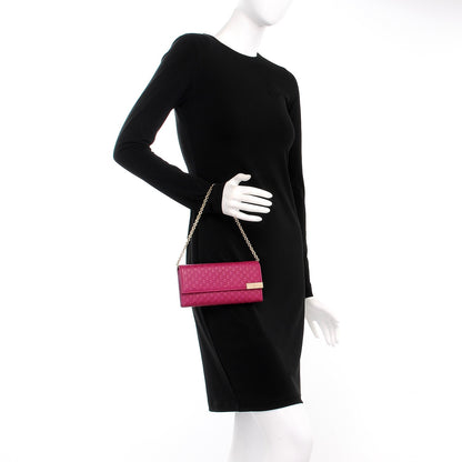 Gucci Soft Microguccissima Dice Chain Wallet Bright Bouganville 2 of 7