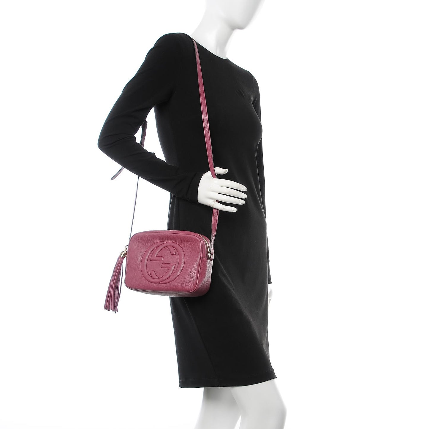 Pebbled Calfskin Small Soho Disco Bag Peonia Flower