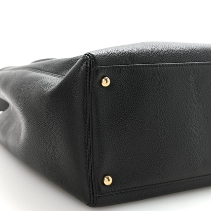 Chanel Calfskin Cerf Executive Shopper Tote Black 9 of 11