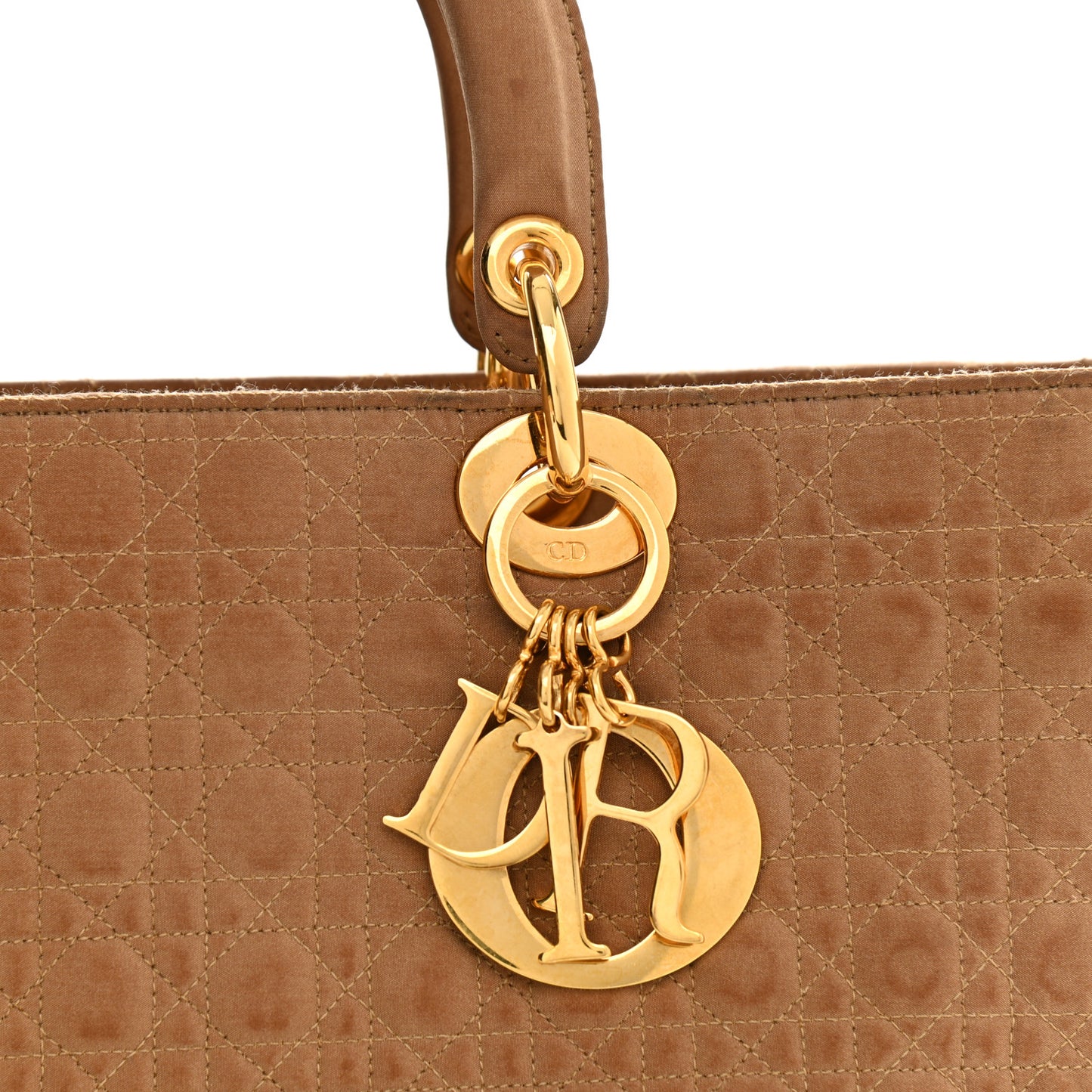 Nylon Cannage Large Lady Dior Tan