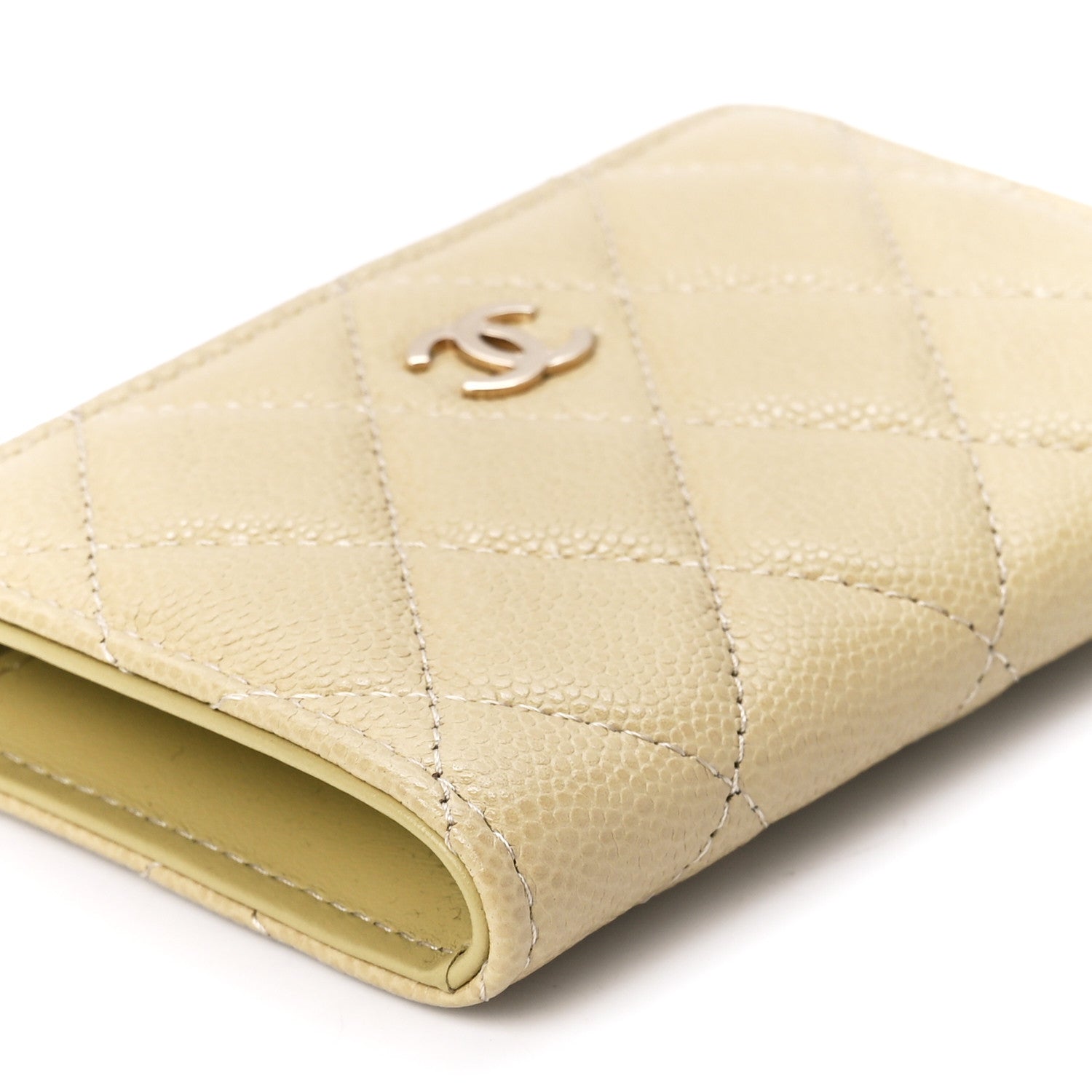 Chanel Caviar Quilted Zipped Key Holder Case Light Green 10 of 12