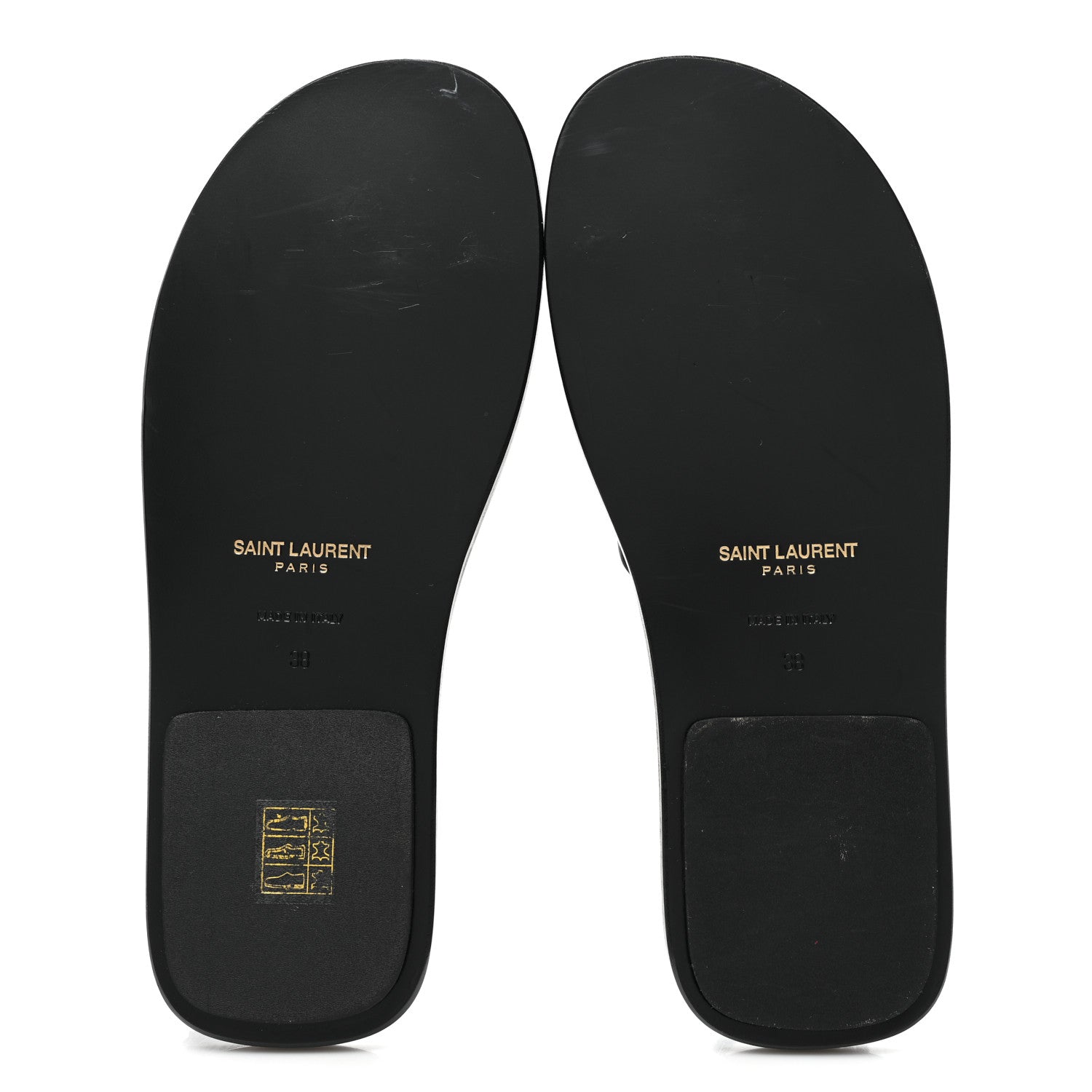 Saint Laurent Calfskin Nu Pieds Sandals 38 Black 5 of 11