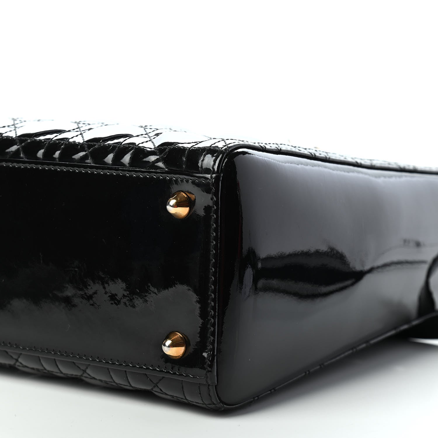 Christian Dior Patent Cannage Large Lady Dior Black 9 of 11