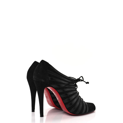 Christian Louboutin Suede Calfskin Inverness Apollo 100 Booties 36.5 Black 4 of 7