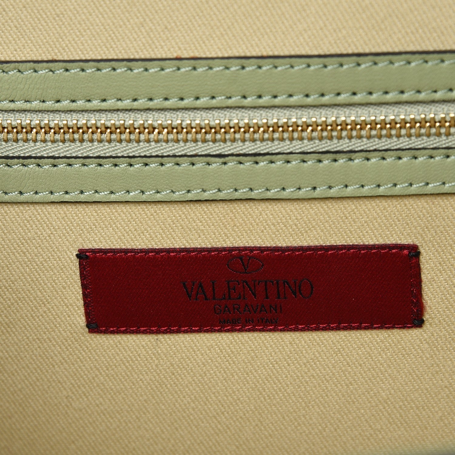 Valentino Garavani Vitello Large Glam Lock Rockstud Flap Light Green 9 of 10