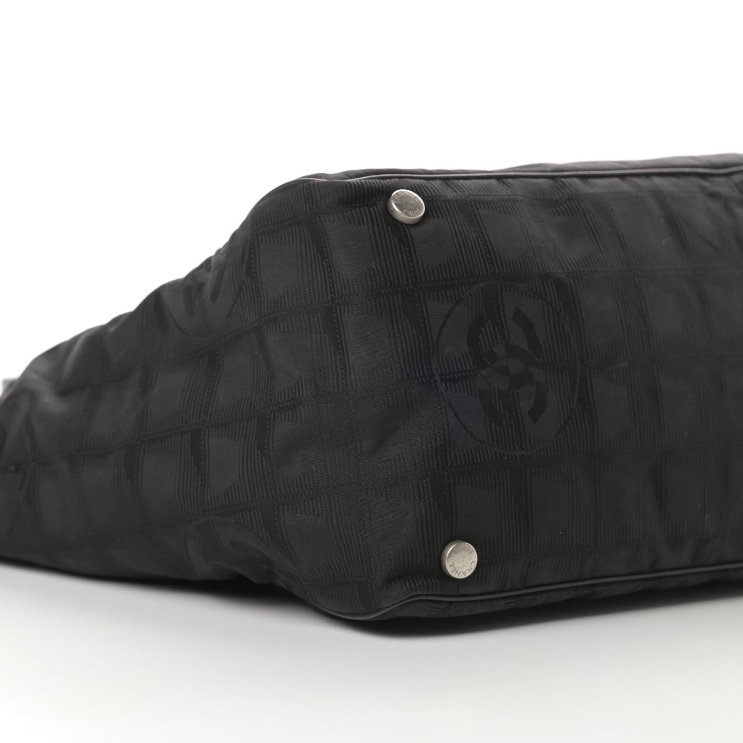 Nylon Large Travel Tote Black