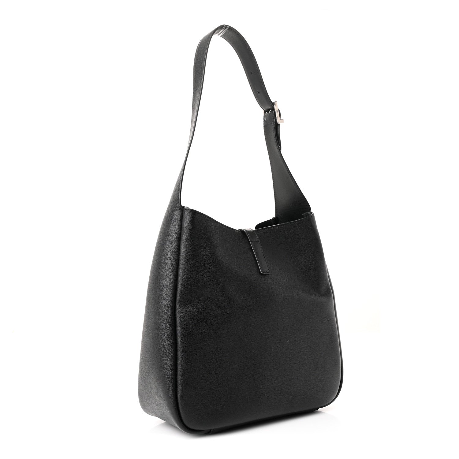 Saint Laurent Smooth Calfskin Small Le 5 A 7 Soft Hobo Black 3 of 11
