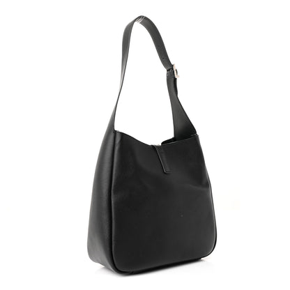 Saint Laurent Smooth Calfskin Small Le 5 A 7 Soft Hobo Black 3 of 11