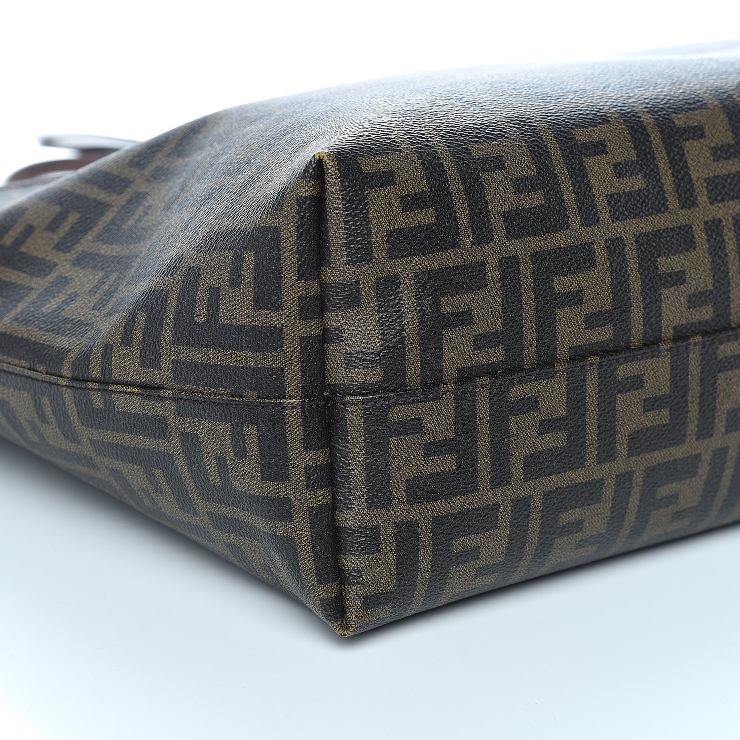 Fendi Zucca Spalmati Medium Roll Tote Tobacco Moro 8 of 9