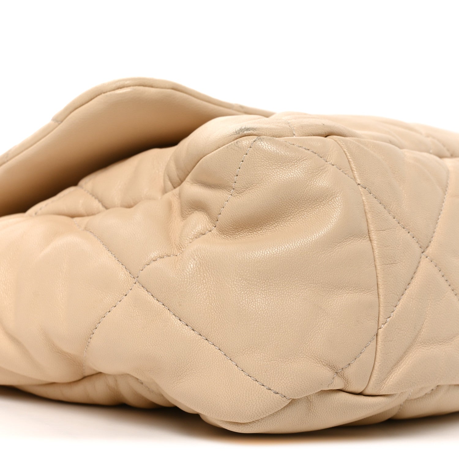 Chanel Lambskin Quilted Maxi Chanel 19 Flap Beige 9 of 10