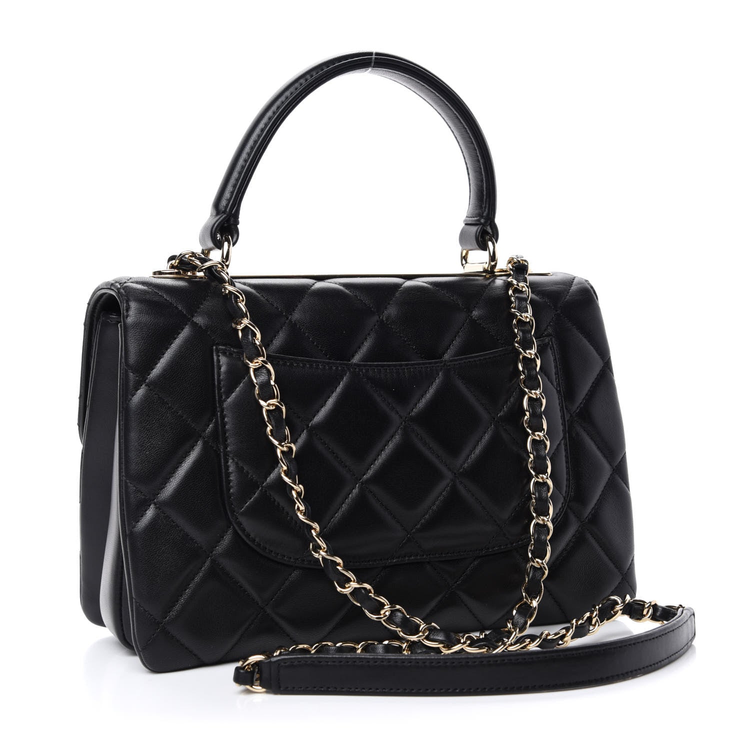 Chanel Lambskin Quilted Small Trendy CC Dual Handle Flap Bag Black 3 of 10