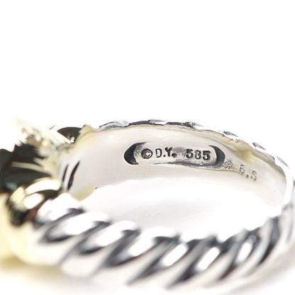 David Yurman Sterling Silver 14K Yellow Gold Citrine 10mm Noblesse Ring 53 6.25 4 of 4