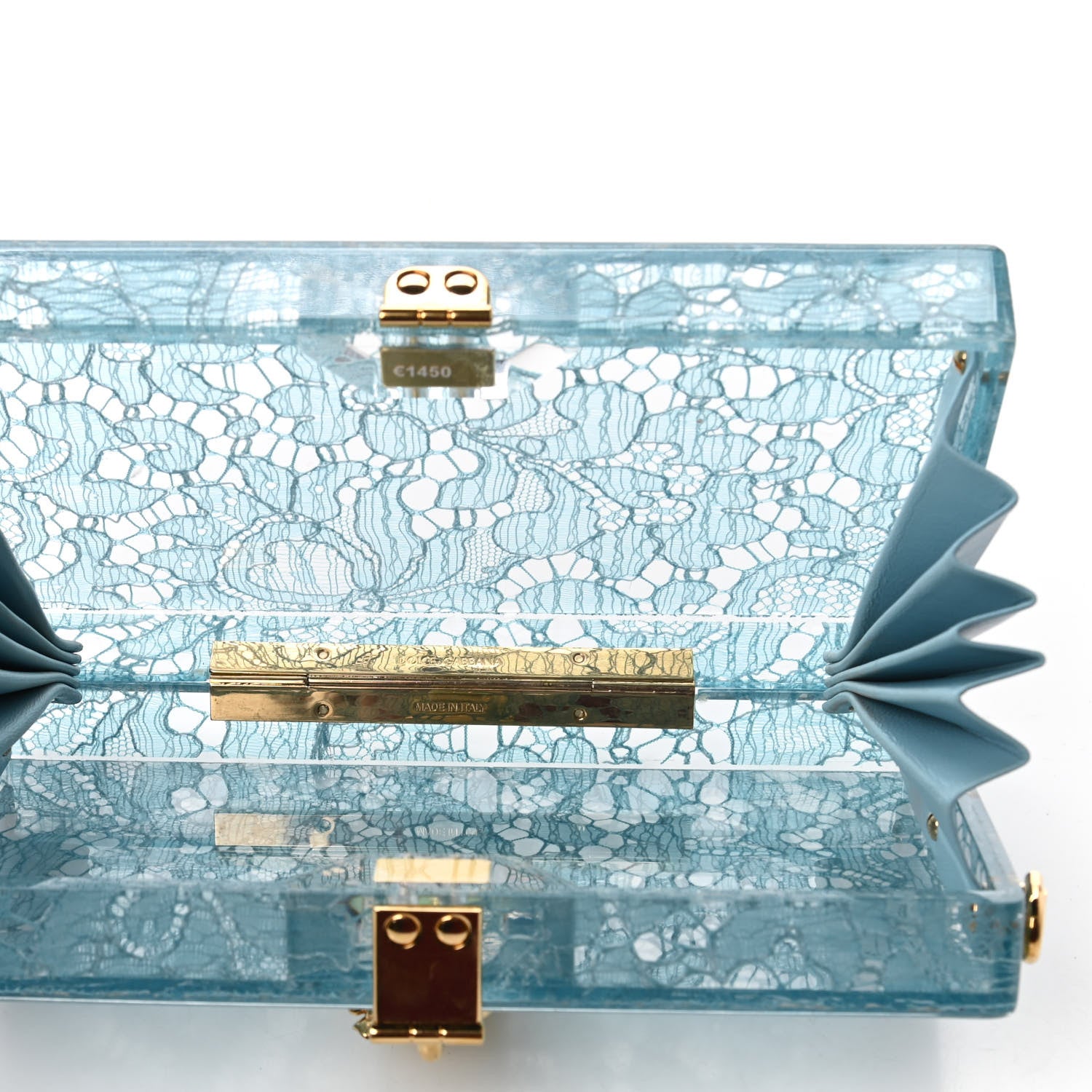 Dolce & Gabbana Plexiglass Dolce Box Clutch Blue 5 of 9
