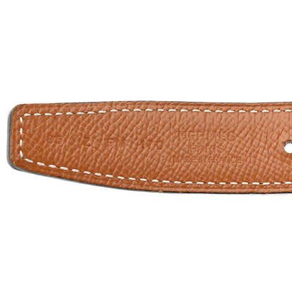 Hermes Swift Epsom 32mm H Belt 85 34 Black Gold 3 of 11
