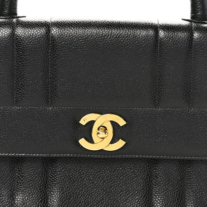 Chanel Caviar Vertical Quilted Kelly Flap Bag Black 9 of 11