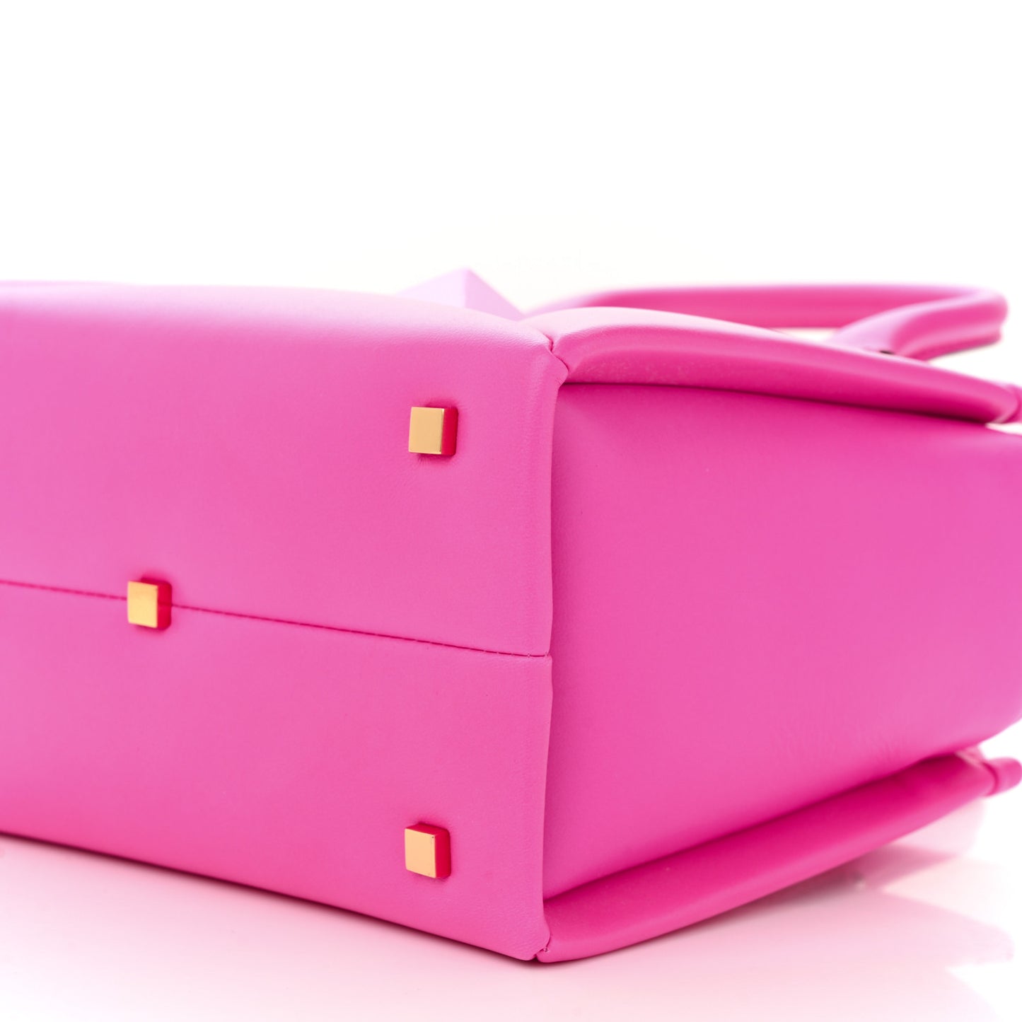 Nappa Tonal Monochrome Small One Stud Handbag Pink PP