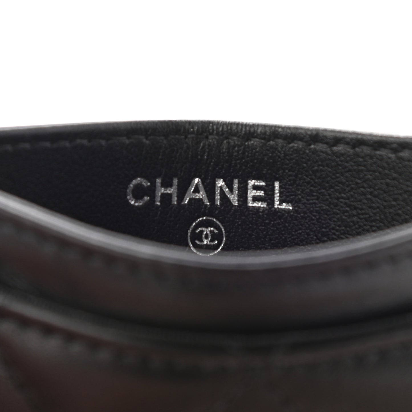 Aged Calfskin Quilted Gabrielle Card Holder Wallet So Black
