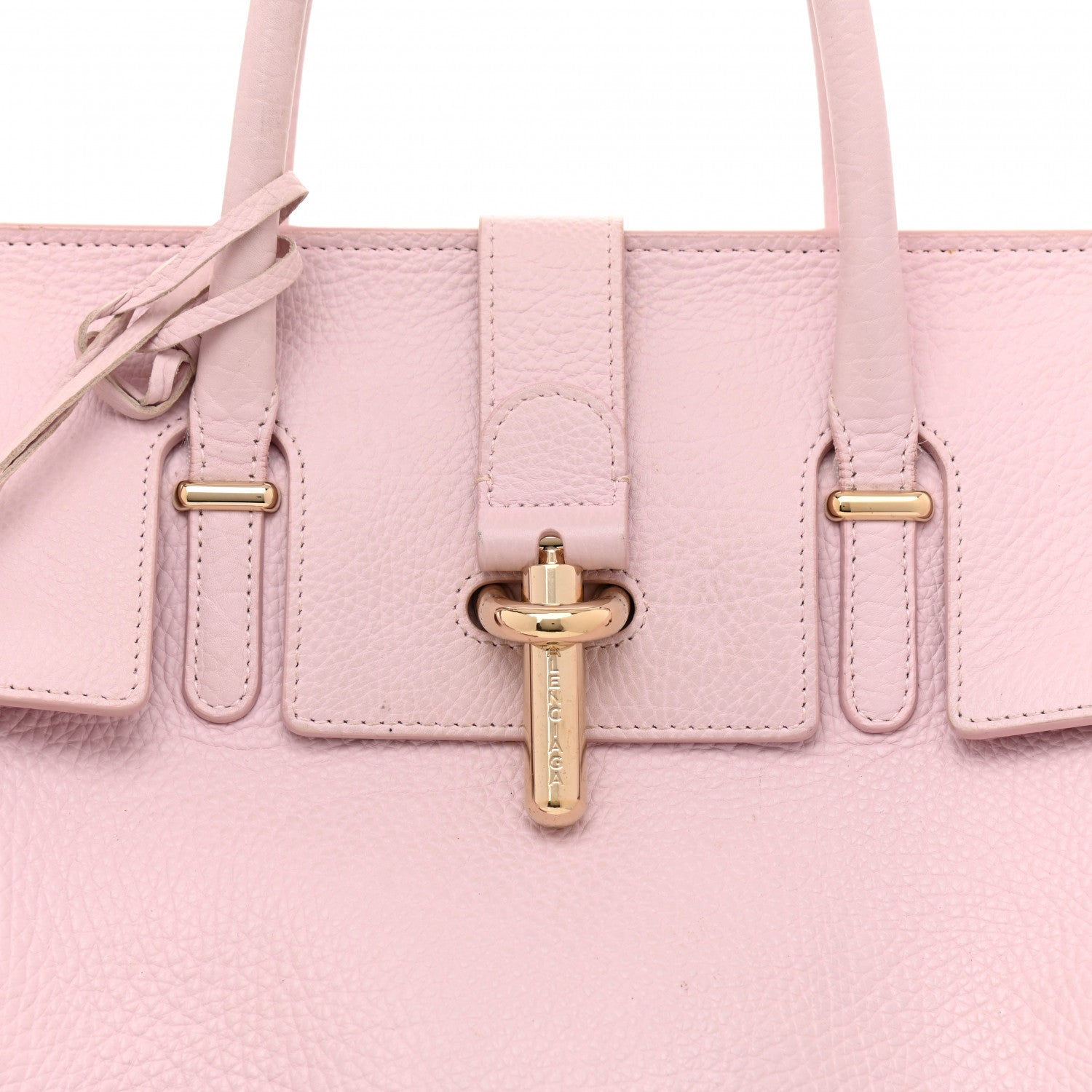Balenciaga Grained Calfskin M Tube Round Tote Rose Poudre 7 of 18