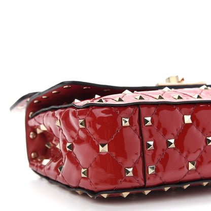 Valentino Garavani Patent Small Rockstud Spike Shoulder Bag Rosso Valentino 7 of 8