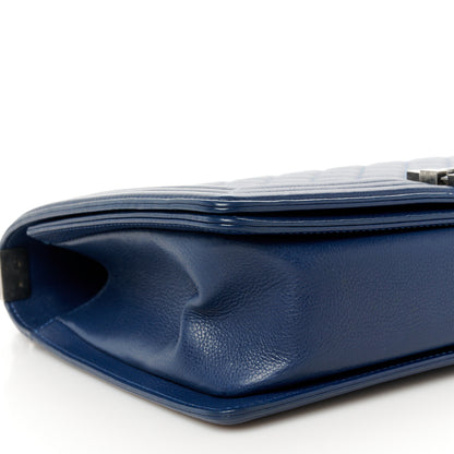 Chanel Caviar Quilted New Medium Boy Flap Blue 9 of 10
