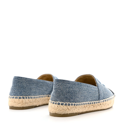 Chanel Denim CC Espadrilles 35 Blue Black 4 of 10