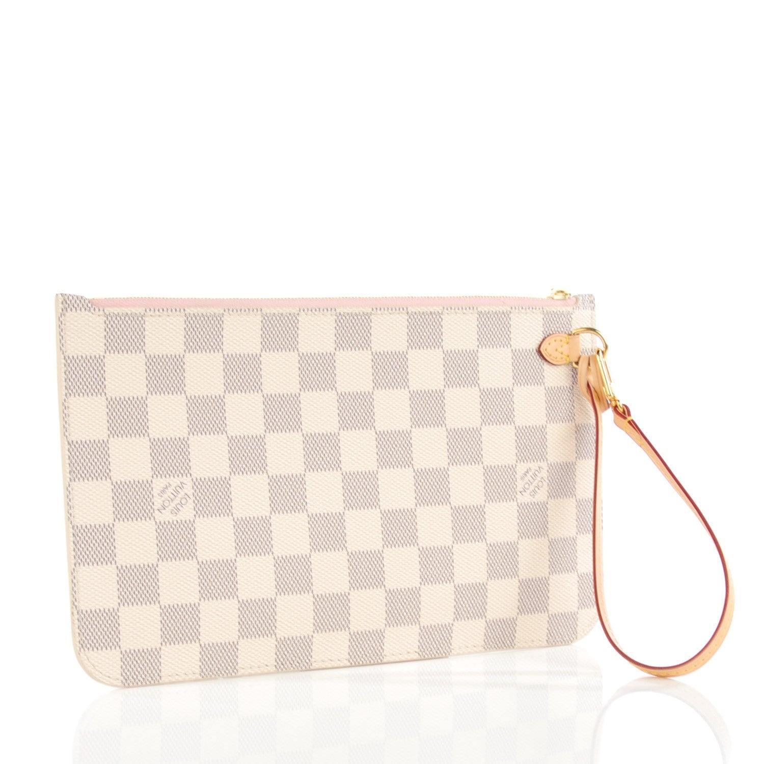 Louis Vuitton Damier Azur Neverfull MM GM Pochette Rose Ballerine 3 of 8