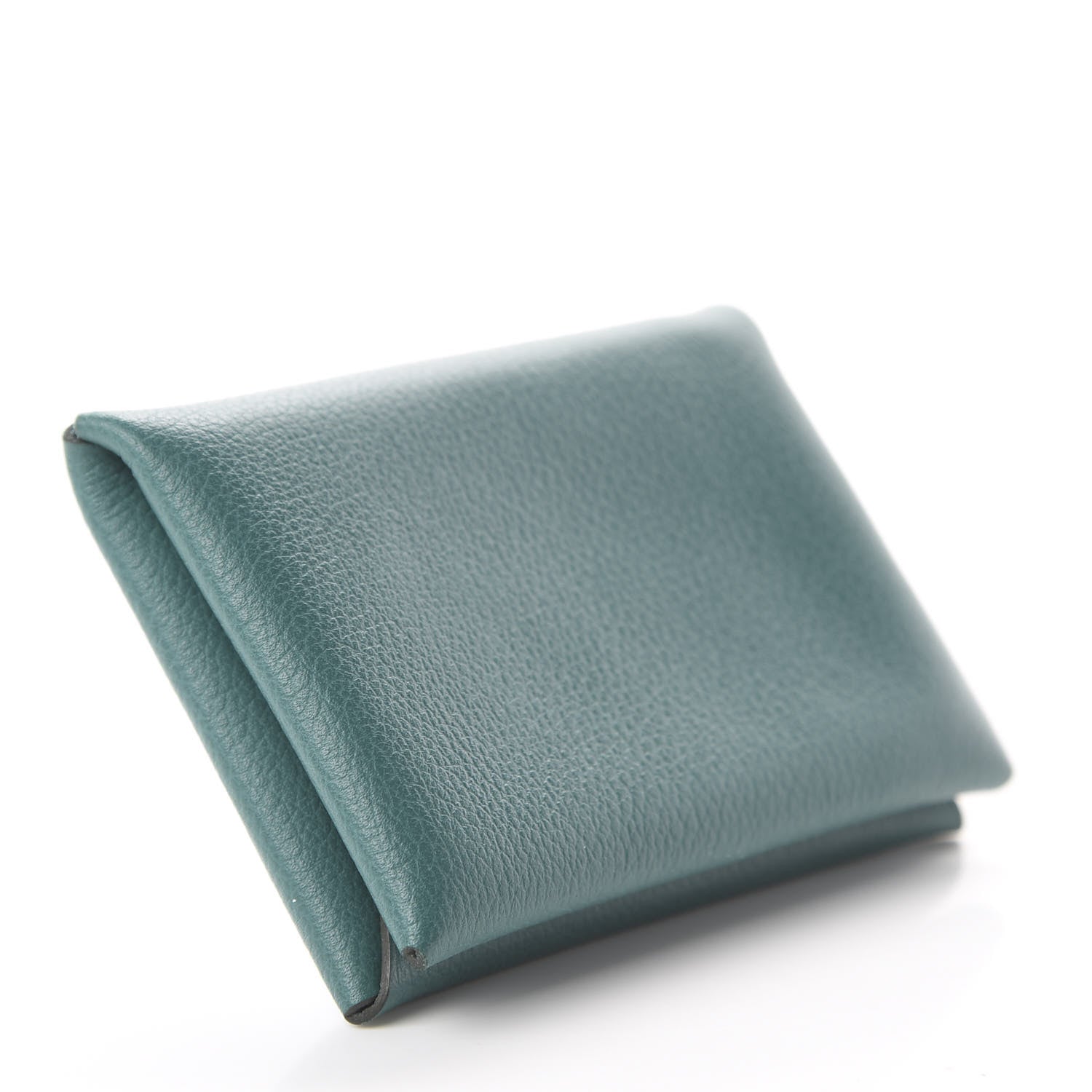 Hermes Evercolor Calvi Card Case Malachite Bleu Atoll 6 of 9