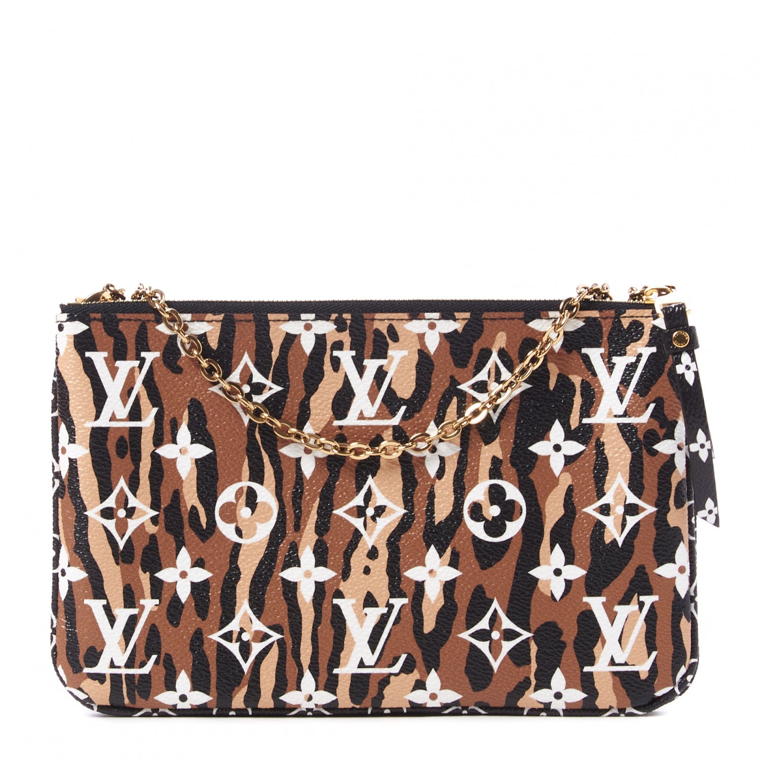 Louis Vuitton Monogram Giant Jungle Pochette Double Zip Black 1 of 8