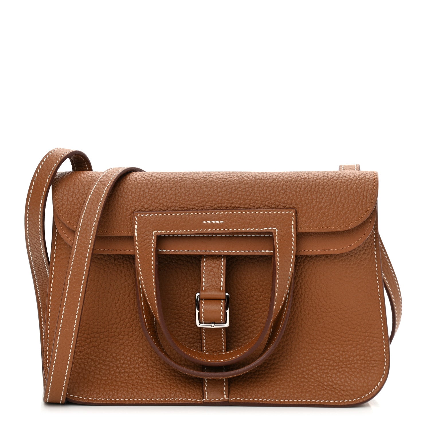 Hermes Taurillon Clemence Halzan 25 Gold 1 of 10