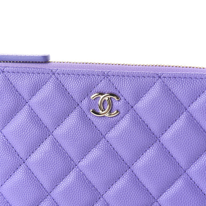 Chanel Caviar Quilted Small Zipped Pouch Purple 9 of 9