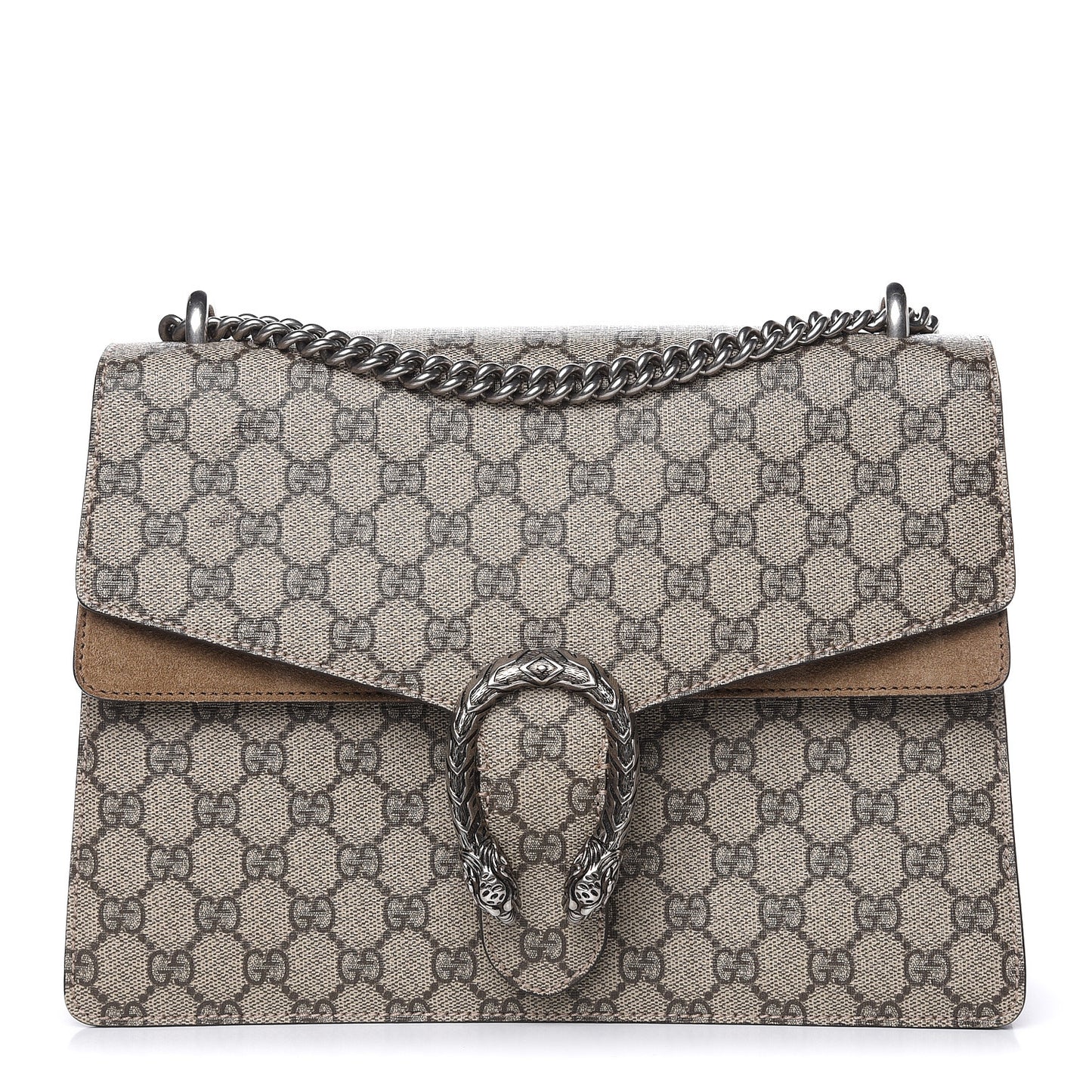 GG Supreme Monogram Medium Dionysus Shoulder Bag Taupe