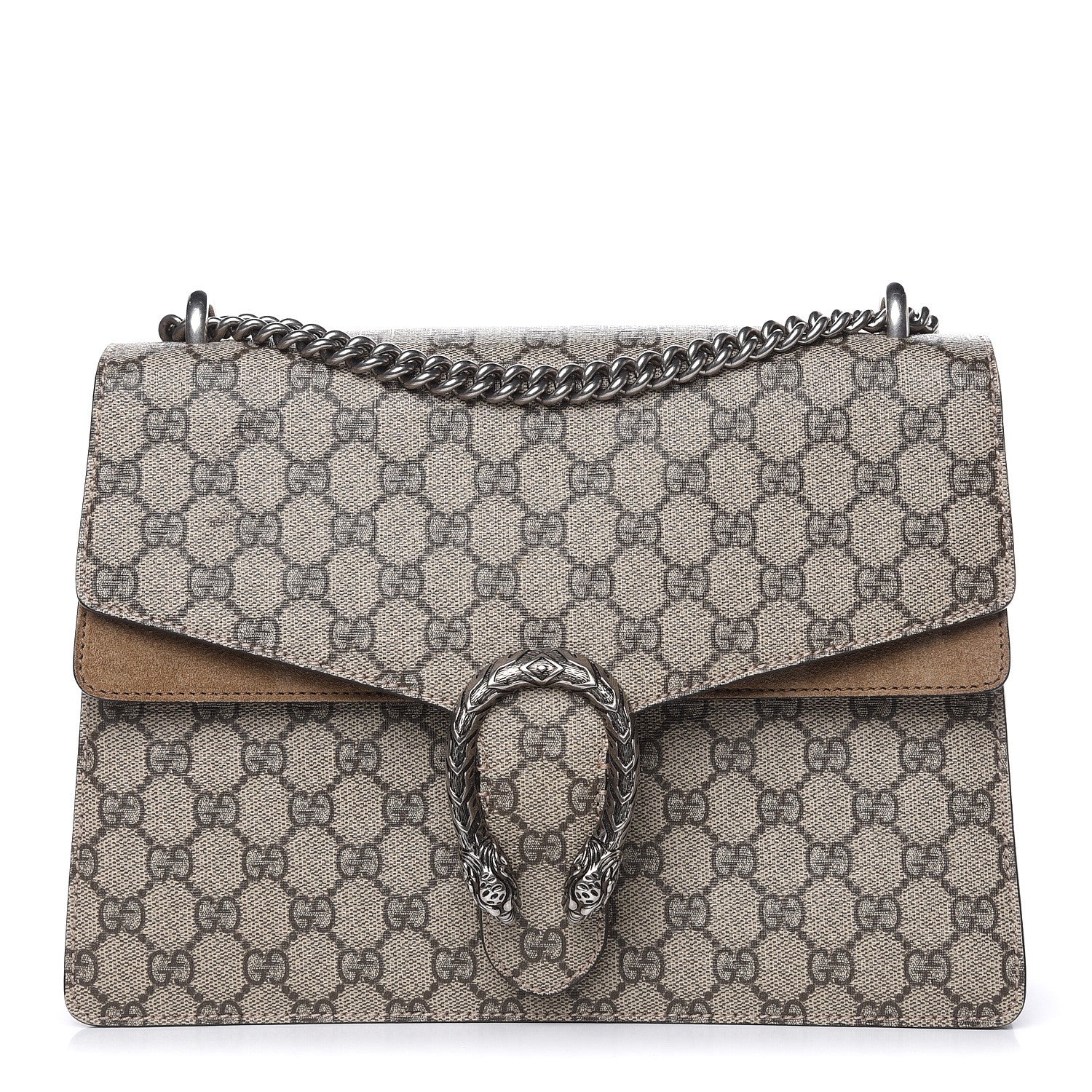 Gucci GG Supreme Monogram Medium Dionysus Shoulder Bag Taupe 1 of 10