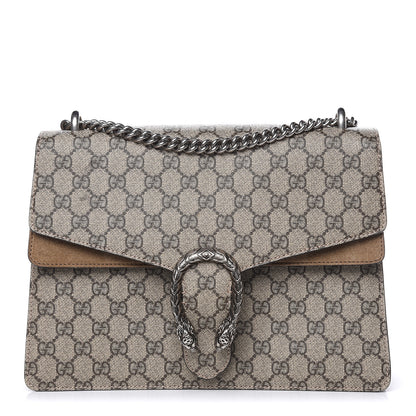 Gucci GG Supreme Monogram Medium Dionysus Shoulder Bag Taupe 1 of 10