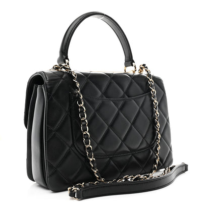 Chanel Lambskin Quilted Small Trendy CC Dual Handle Flap Bag Black 3 of 10