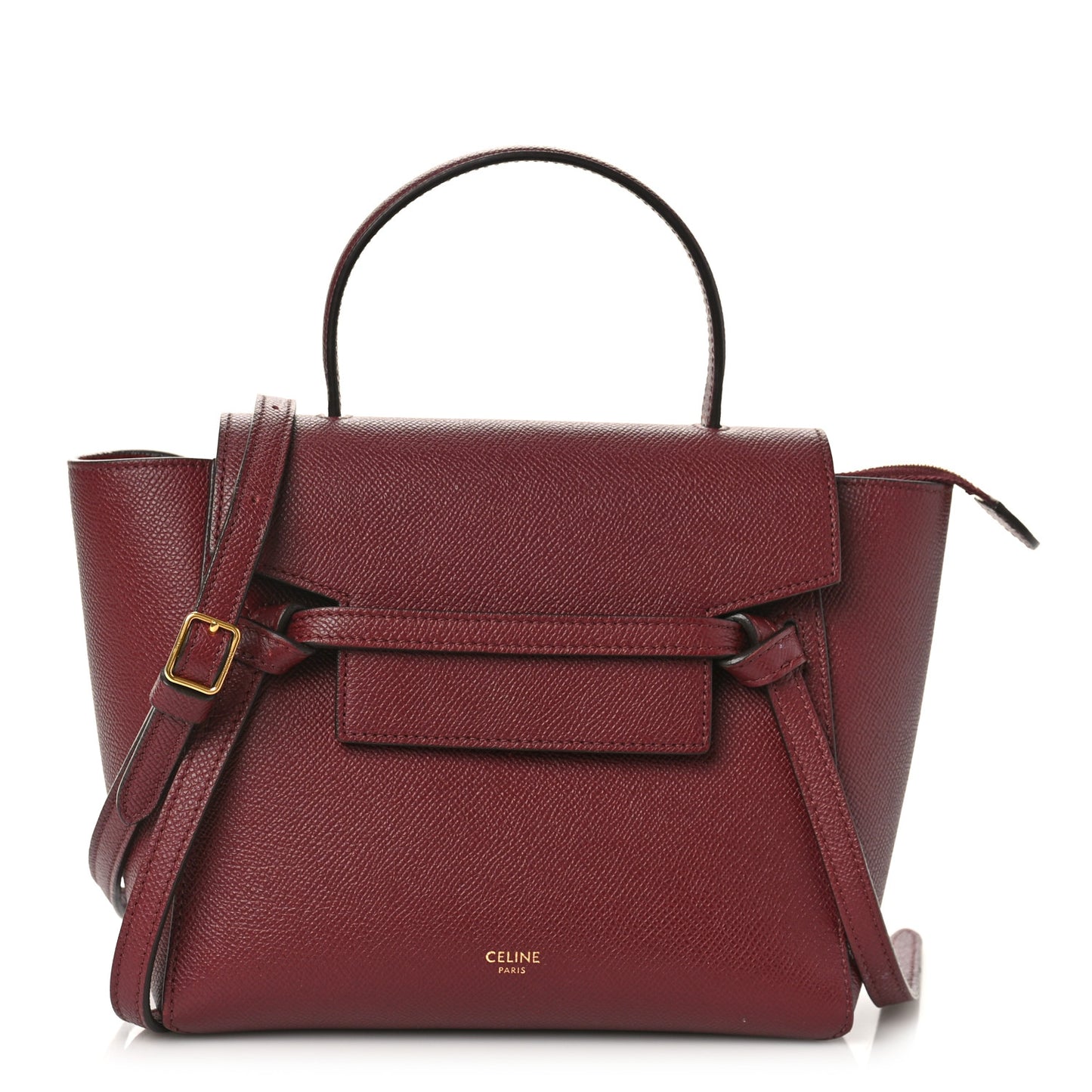 Grained Calfskin Nano Belt Bag Acai
