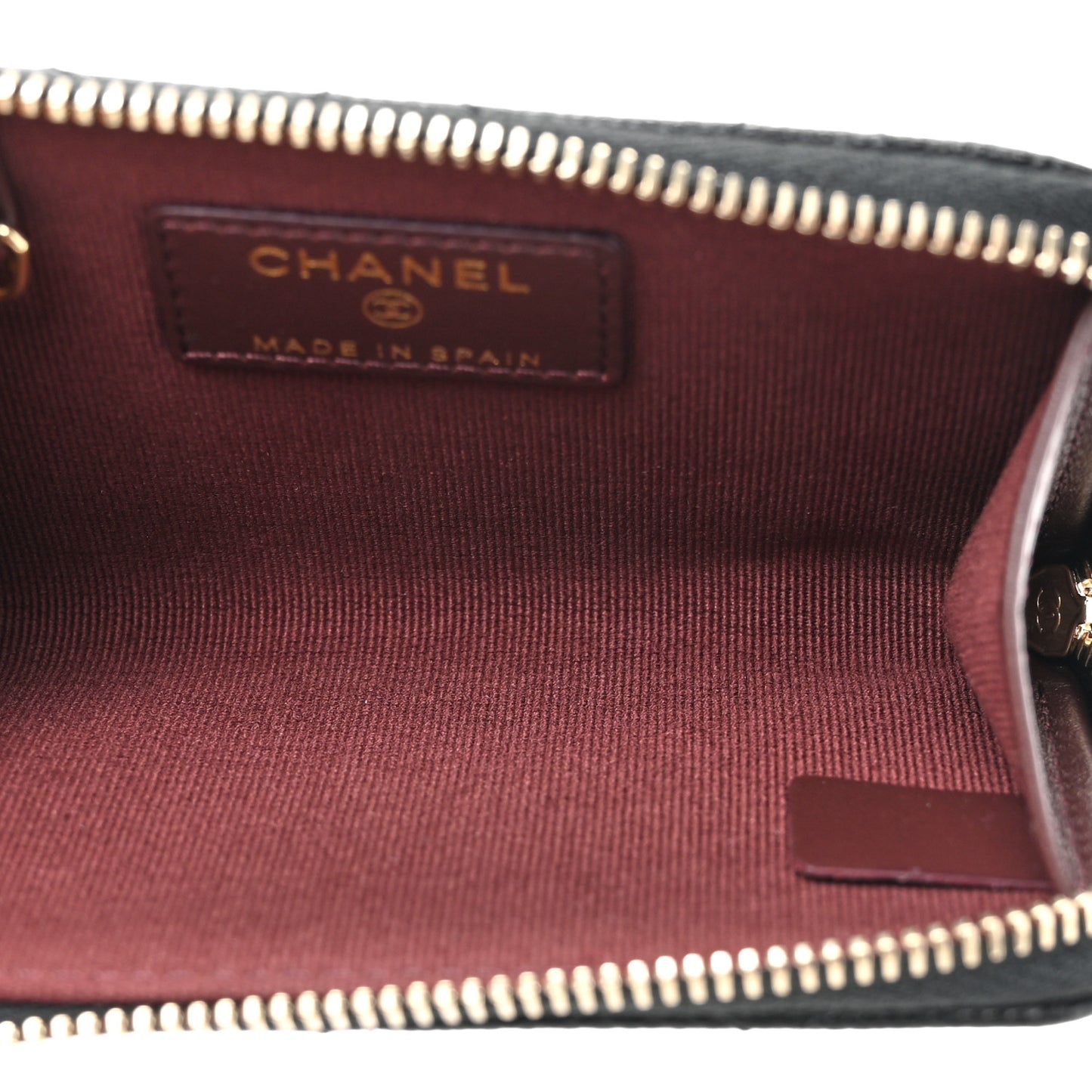 Caviar Quilted Zipped Key Holder Case Black