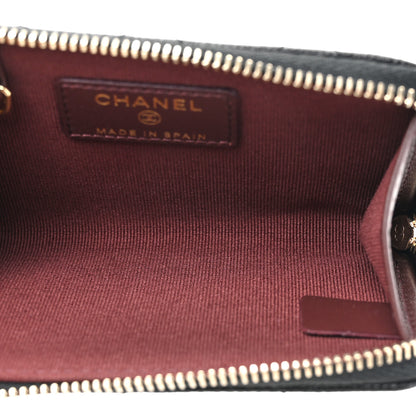 Chanel Caviar Quilted Zipped Key Holder Case Black 5 of 8