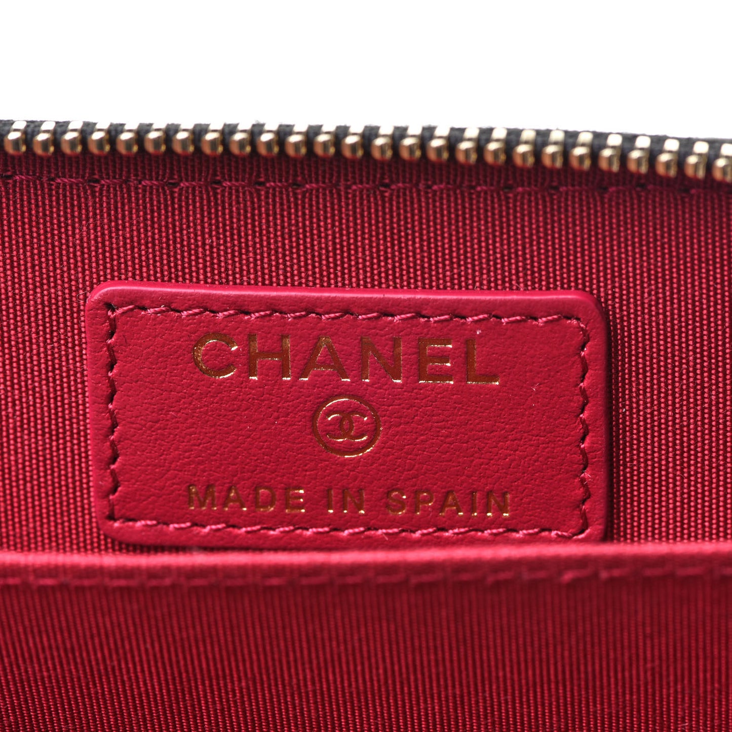 Lambskin Quilted Chanel 19 Zip Around Coin Purse Wallet Black
