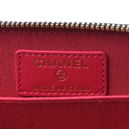 Chanel Lambskin Quilted Chanel 19 Zip Around Coin Purse Wallet Black 6 of 8