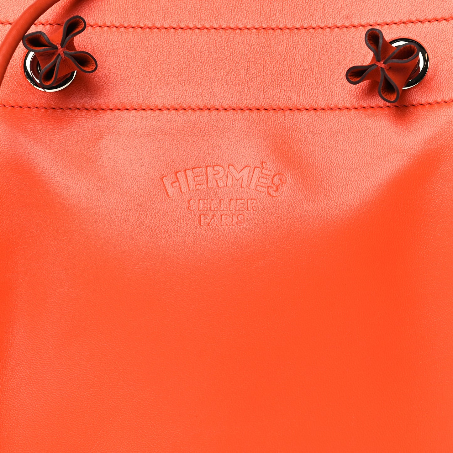 Milo Lambskin Swift Bi-Color Mini Aline Orange Poppy Terre Battue