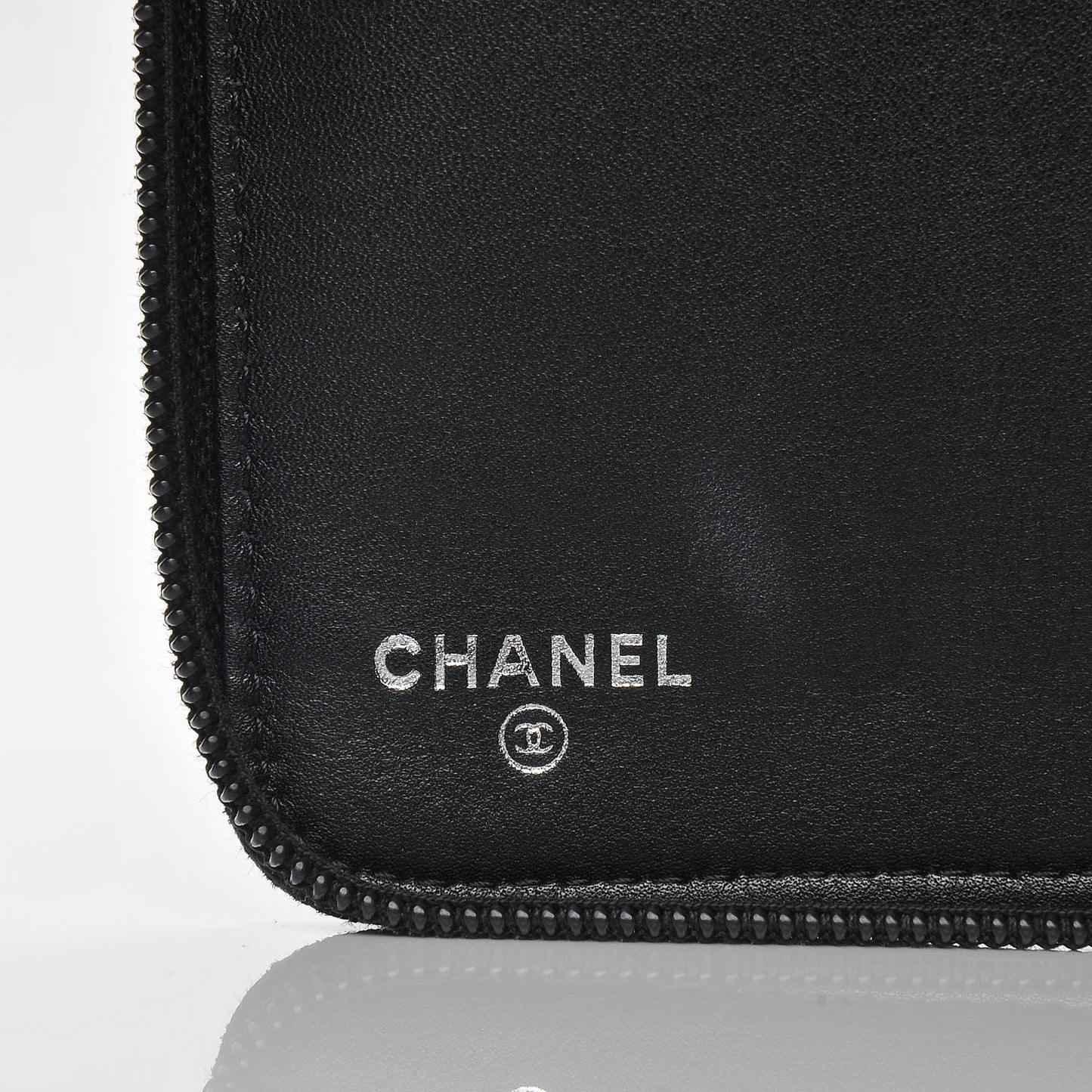 Caviar Large Timeless CC Zip Around Organizer Wallet Black