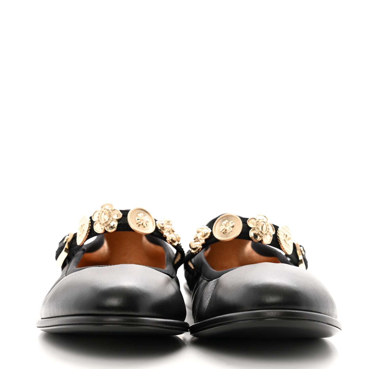 Chanel Lambskin Charm Mary Jane Flats 39 Black 3 of 10